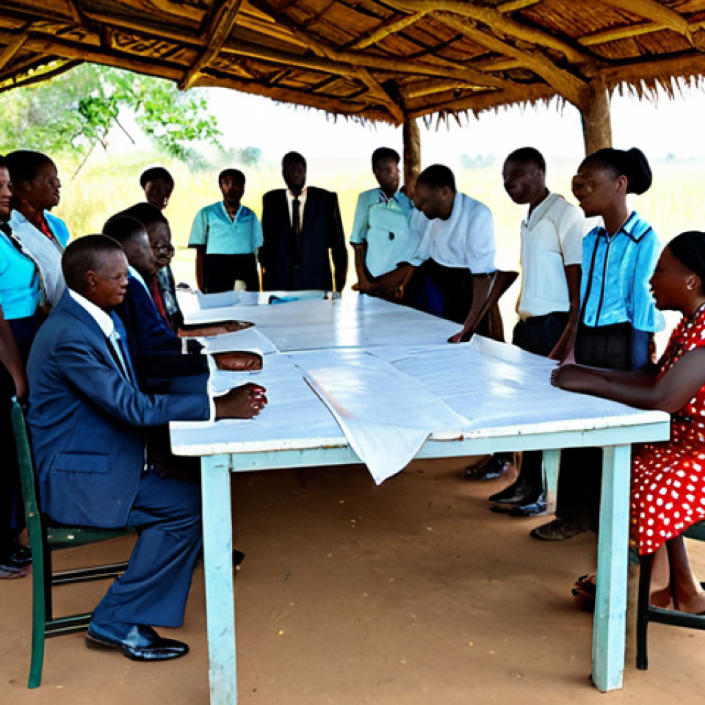 말라위에서의 유명한 정치 스캔들 - Combating Corruption for a Brighter Future**
"A group of diverse Malawian citizens, including farme...