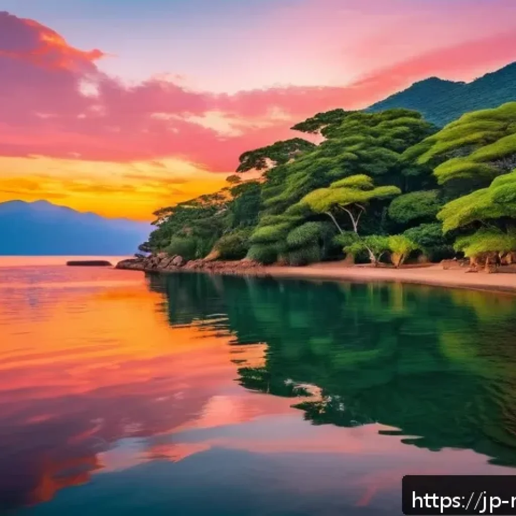 말라위에서 촬영한 다큐멘터리 및 영화 - A vibrant scene of Malawi’s Lake Malawi at sunset, showcasing the glowing orange and pink sky reflec...